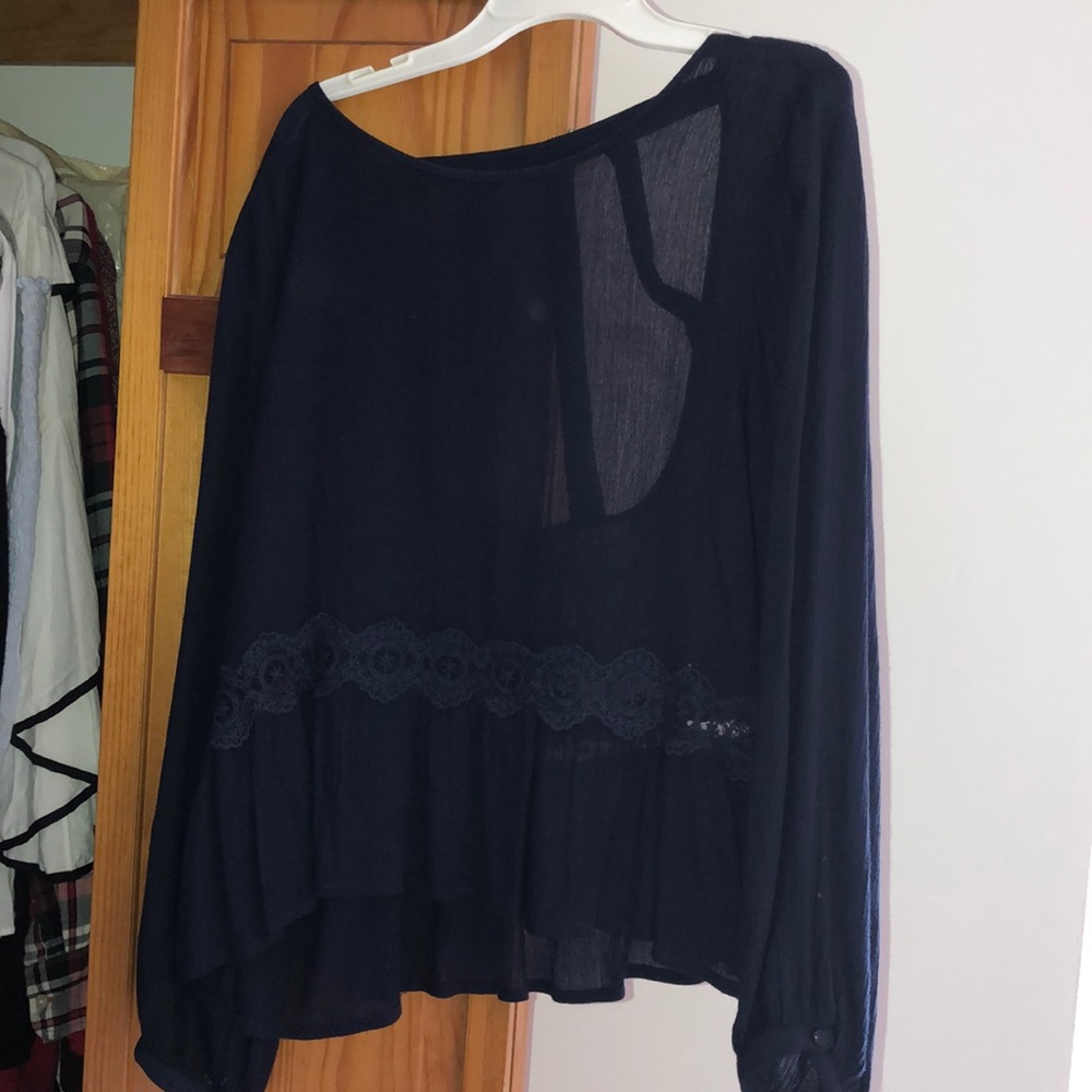 Navy lace Blouse